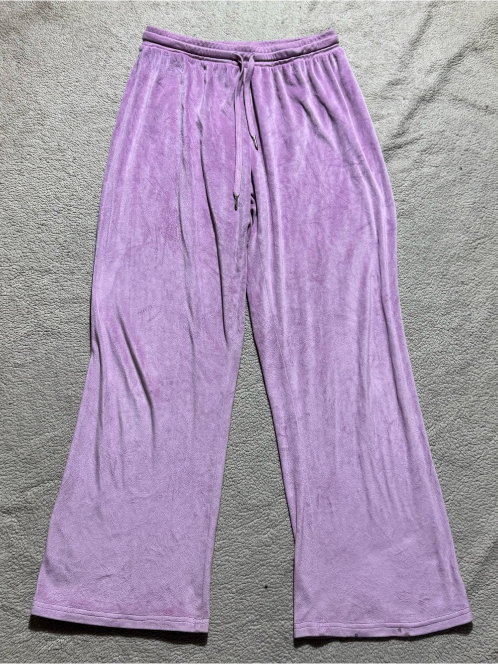 Juicy Couture Sweatpants Womens Small Velvet Fleece Juicy Print Y2K Lavender